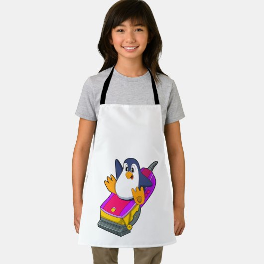 Pinguin als Friseur mit Razor Schürze (Insitu)