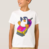 Pinguin als Friseur mit Razor T-Shirt (Vorderseite)