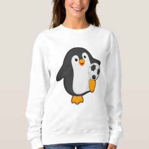 Pinguin als Fußballspieler mit Fußball Sweatshirt