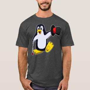 Pinguin als Gentleman mit Hutklatsche T-Shirt