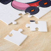 Pinguin als Inline-Skater mit Inline-Skaten Puzzle (Seite)