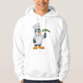 Pinguin als Koch mit Schürze Fisch & Kochen Hoodie (Vorderseite)