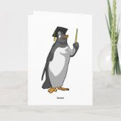 Pinguin als Lehrer mit Zeigestock Karte (Rückseite)