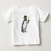 Pinguin als Lehrerin mit Pointer Baby T-shirt (Vorderseite)