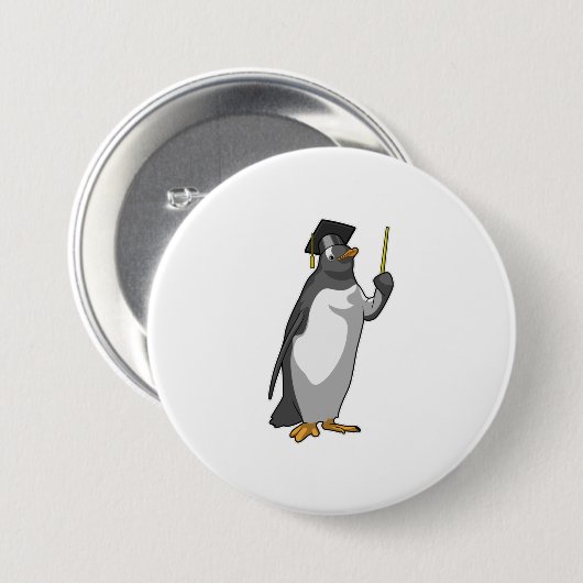 Pinguin als Lehrerin mit Pointer Button (Vorne & Hinten)