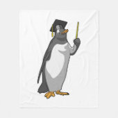 Pinguin als Lehrerin mit Pointer Fleecedecke (Vorderseite)