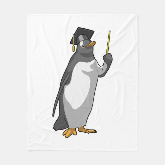 Pinguin als Lehrerin mit Pointer Fleecedecke (Vorderseite)