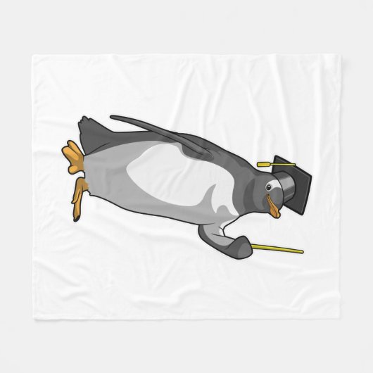 Pinguin als Lehrerin mit Pointer Fleecedecke (Vorderseite (Horizontal))
