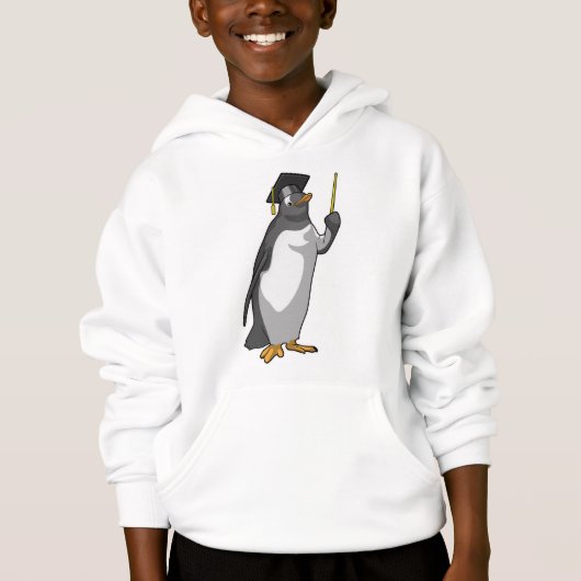 Pinguin als Lehrerin mit Pointer Hoodie (Vorderseite)