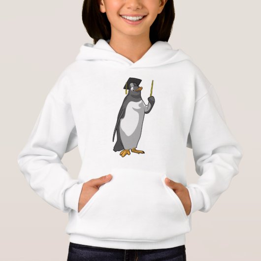 Pinguin als Lehrerin mit Pointer Hoodie (Vorderseite)