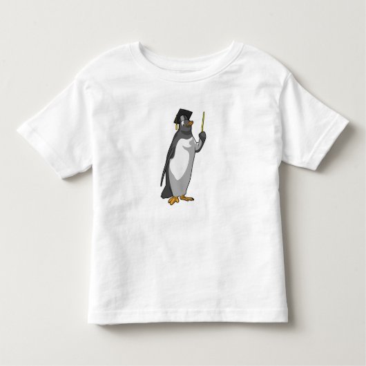 Pinguin als Lehrerin mit Pointer Kleinkind T-shirt (Vorderseite)