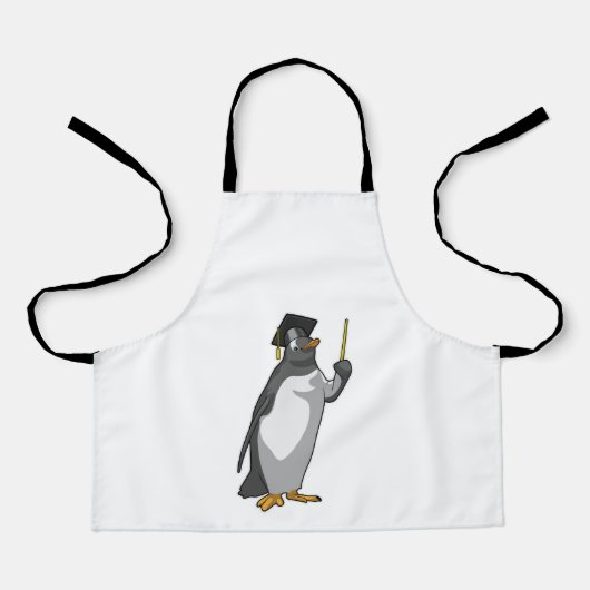 Pinguin als Lehrerin mit Pointer Schürze (Vorderseite)