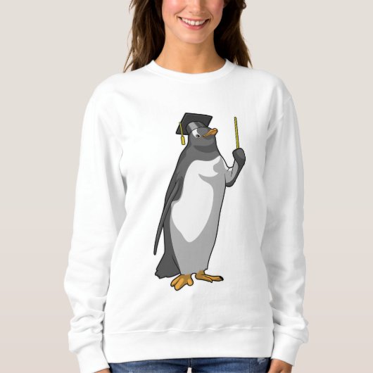 Pinguin als Lehrerin mit Pointer Sweatshirt (Vorderseite)