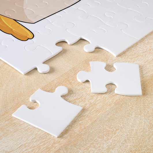 Pinguin als Maler mit Pinsel und Farbe Puzzle (Seite)