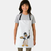 Pinguin als Maler mit Pinsel und Farbe Schürze (Insitu)