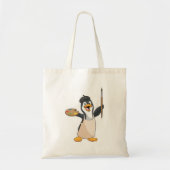 Pinguin als Maler mit Pinsel und Farbe Tragetasche (Vorne)