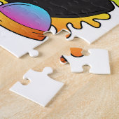 Pinguin als Maler mit Spray Puzzle (Seite)