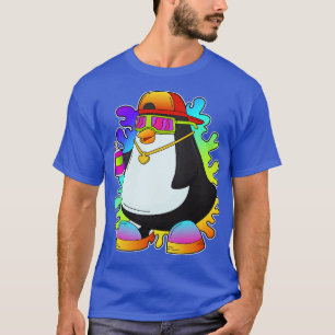 Pinguin als Maler mit Spray T-Shirt