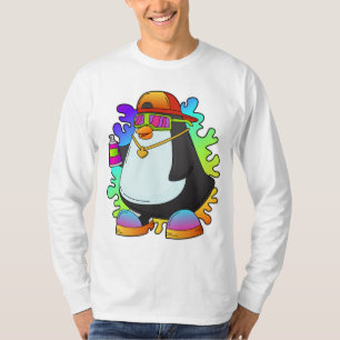 Pinguin als Maler mit Spray T-Shirt