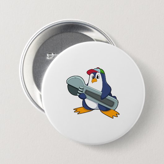 Pinguin als Mechaik mit Tool Button (Vorne & Hinten)