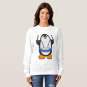 Pinguin als Musiker mit Drum Sweatshirt (Vorne ganz)