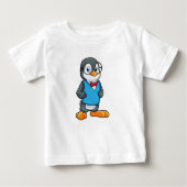 Pinguin als Nerd mit Brille Baby T-shirt (Vorderseite)