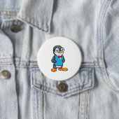 Pinguin als Nerd mit Brille Button (Beispiel)