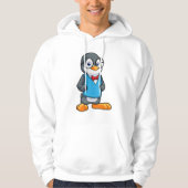 Pinguin als Nerd mit Brille Hoodie (Vorderseite)