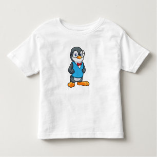 Pinguin als Nerd mit Brille Kleinkind T-shirt