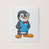 Pinguin als Nerd mit Brille Puzzle (Vertikal)