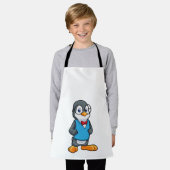 Pinguin als Nerd mit Brille Schürze (Getragen)