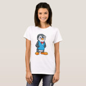 Pinguin als Nerd mit Brille T-Shirt (Vorne ganz)