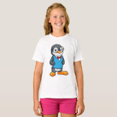 Pinguin als Nerd mit Brille T-Shirt (Vorne ganz)