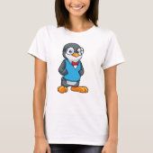 Pinguin als Nerd mit Brille T-Shirt (Vorderseite)