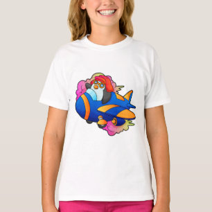 Pinguin als Pilot mit Flugzeug T-Shirt