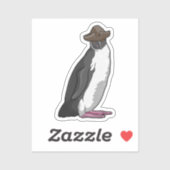 Pinguin als Pirate mit Hut Aufkleber (Blatt)