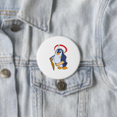 Pinguin als Pirate mit Hut Button (Beispiel)