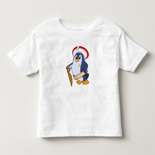Pinguin als Pirate mit Hut Kleinkind T-shirt (Vorderseite)