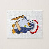 Pinguin als Pirate mit Hut Puzzle (Horizontal)