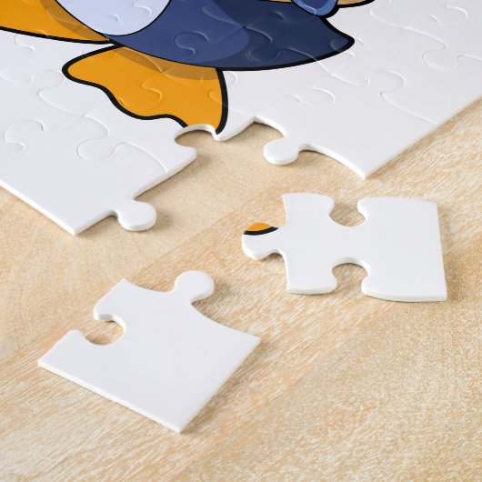 Pinguin als Pirate mit Hut Puzzle (Seite)