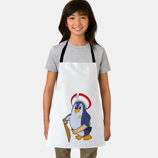 Pinguin als Pirate mit Hut Schürze (Insitu)