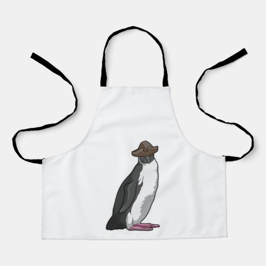 Pinguin als Pirate mit Hut Schürze (Vorderseite)