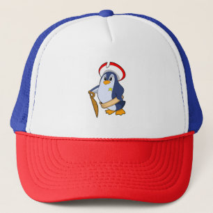 Pinguin als Pirate mit Hut Truckerkappe