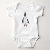Pinguin als Sailor mit Hut Baby Strampler (Vorderseite)