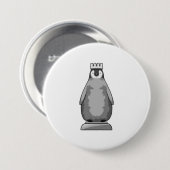 Pinguin als Schachstück King Button (Vorne & Hinten)