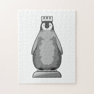 Pinguin als Schachstück King Puzzle