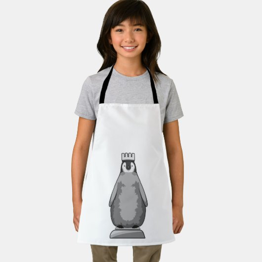 Pinguin als Schachstück King Schürze (Insitu)