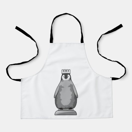 Pinguin als Schachstück King Schürze (Vorderseite)