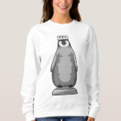 Pinguin als Schachstück King Sweatshirt (Vorderseite)