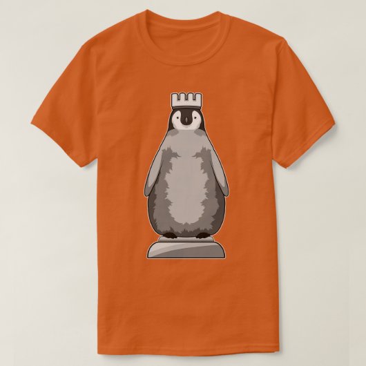 Pinguin als Schachstück King T-Shirt (Design vorne)